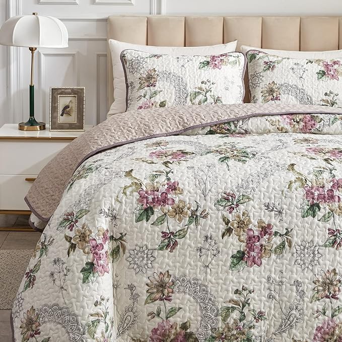Flysheep 2 Pieces Quilt Set Twin Size, Soft Microfiber Lightweight Bed Cover - Image 3