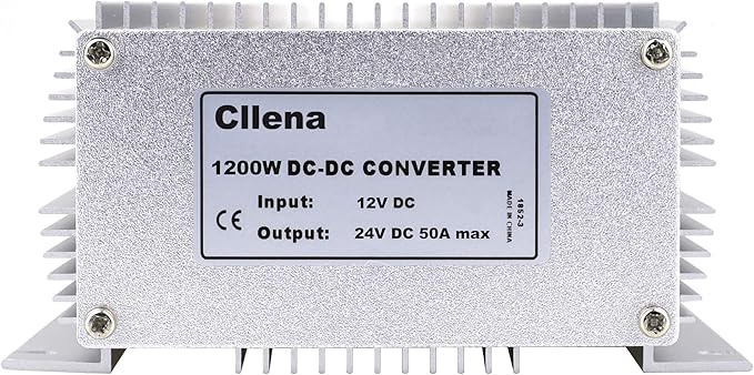 Cllena DC/DC 12V to 24V Boost Converter 50A 1200W Step Up Voltage Regulator Module Car Power Supply Voltage Transformer (Input 10V-16V)