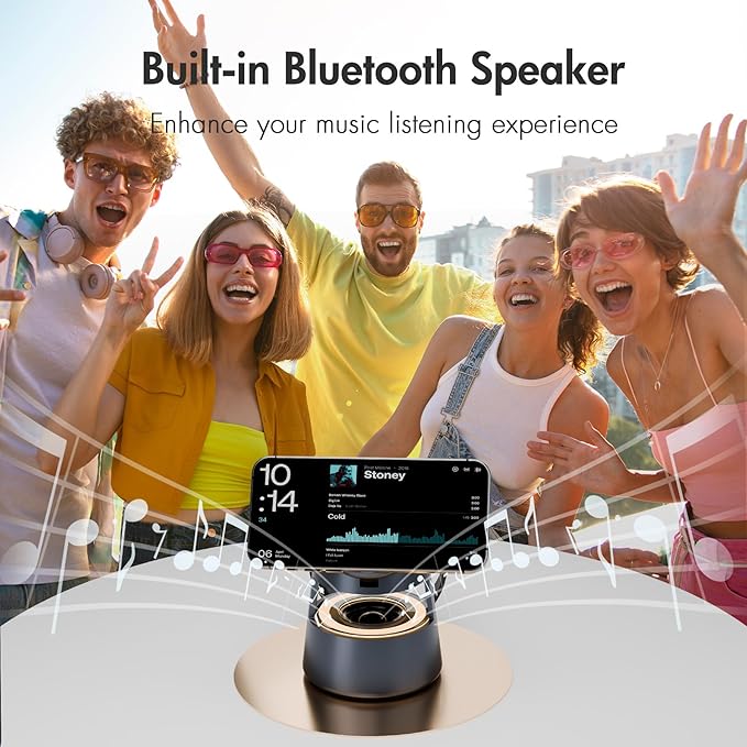 5 in 1 Magnetic Wireless Charger Bluetooth Speakers and Night Light for Apple Mag Safe iPhone 17 16e 16 15 14 13 12 Pro Max iWatch and AirPods Fast Charging Station Gift Ideal for Men Teenage Boys