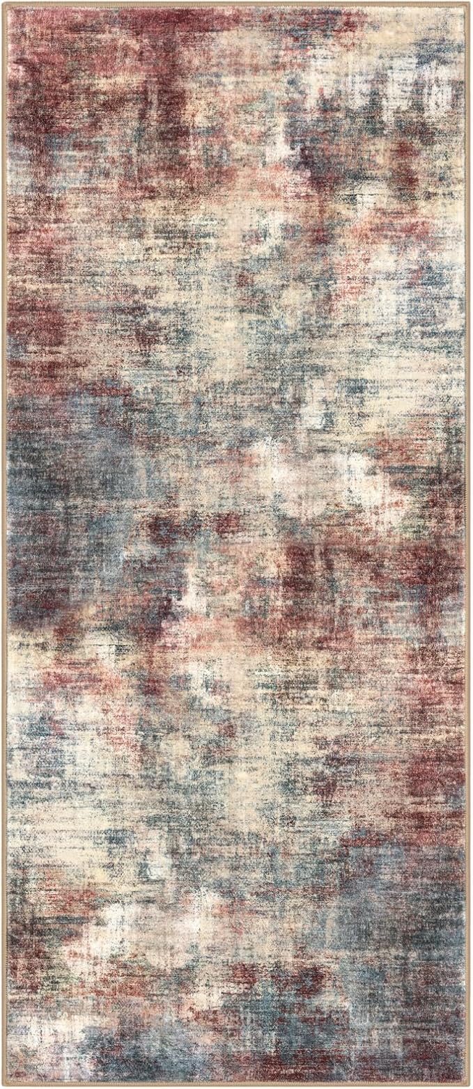 Abstract Runner Rug 3x7 Ft Washable Runners - Image 10