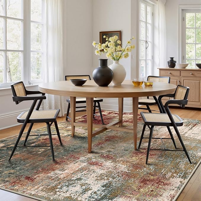 RELEANY Washable 5'x7' Abstract Area Rug - Image 3