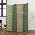 4 Panel Bamboo Room Divider, 5.6 ft Tall Double-Sided Folding Privacy Screen by PawlaBay
