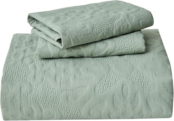 Kingnex Oversized King Bedspreads 128x120 Sage | Lightweight, Extra Wide Quilt - Image 7