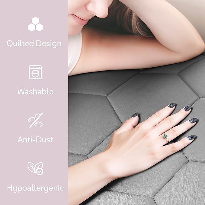 Hearth & Harbor 12 Pack Full Size Quilted Fitted Mattress Pad Cover, 100% Waterproof Mattress Protectors, Deep Pocket Fitted Mattress Cover 8" - 21" (54" x 75", Gray)