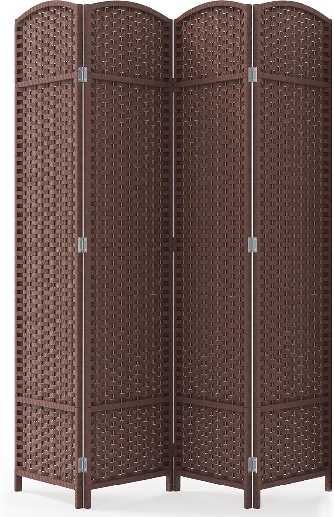 Outdoor Privacy Screen 4-Panel Folding Room Divider Space Partition | 67"H 64"W by Jostyle