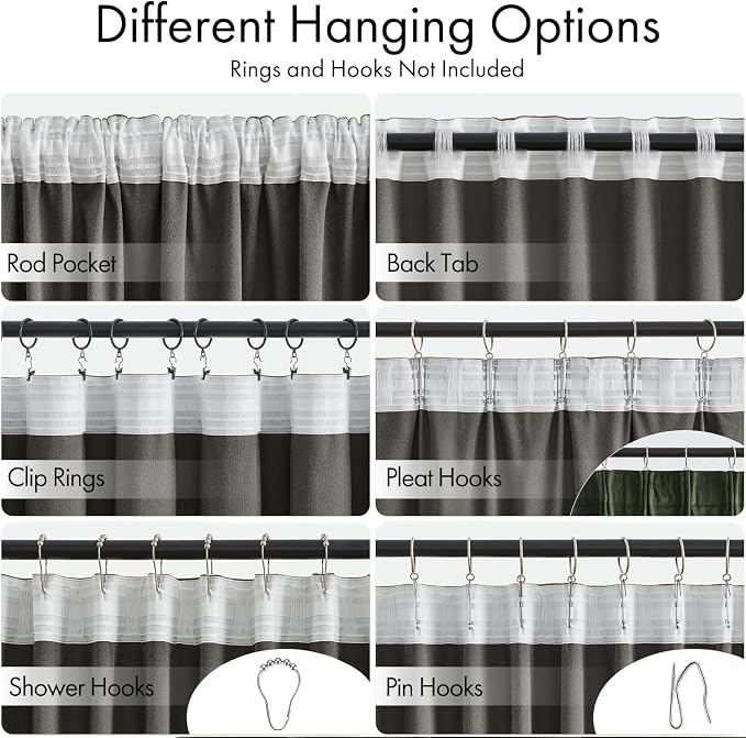 MIULEE Olive Velvet Pinch Pleat Blackout Curtains W52 X L108 Inches | 2 Panels - Image 2