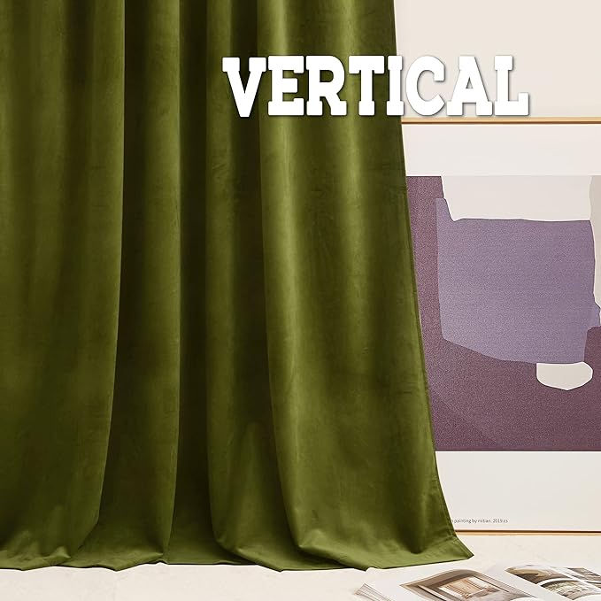 RYB HOME Green Velvet Curtains 94 inches - Image 4