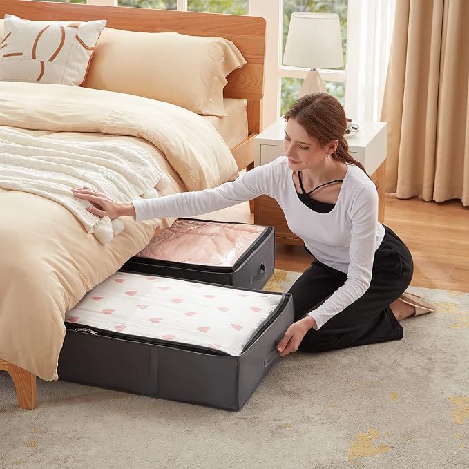 Lifewit 95L 4 Pack Under Bed Storage Containers, Large Capacity Blanket Storage - Image 7