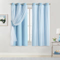 Bujasso Sky Blue 80% Blackout Curtains by Bujasso