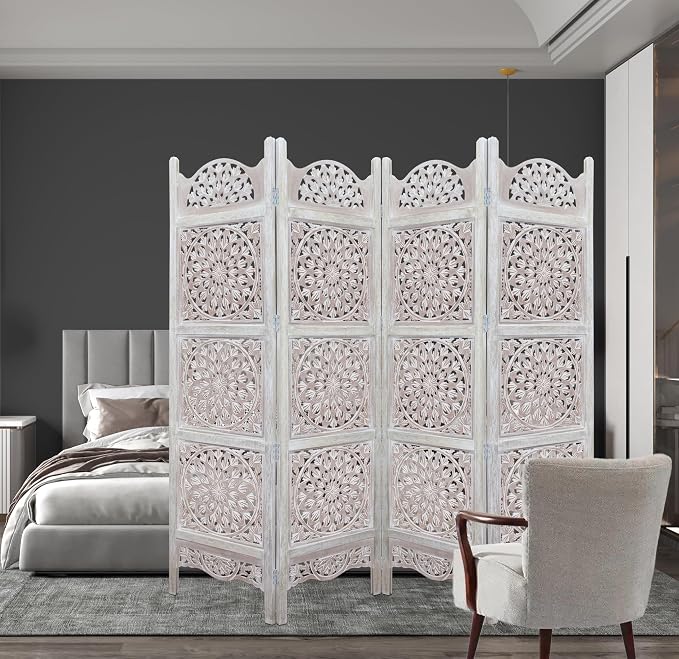COTTON CRAFT Room Divider Wood Screen - Image 4
