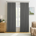 Blackout Pleated Curtains 105 Inches Long, Privacy Window Drapes by KEQIAOSUOCAI