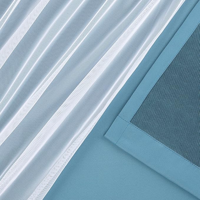 TOWN & COUNTRY LUXE Talia Double Layer Indoor Curtains, Sheer and Room - Image 4