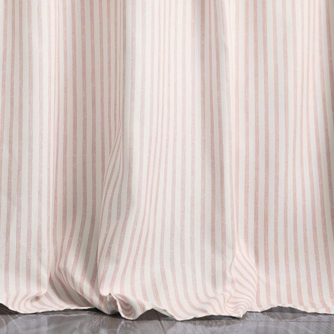 Lush Decor Ticking Stripe Bedspread Queen Size 3 Piece Set Blush - Image 4