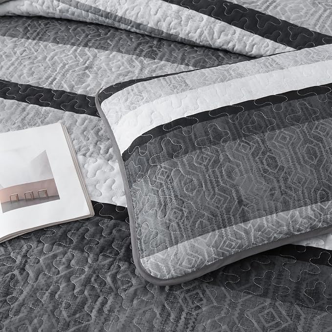 Dobuyly Full Size Boho Quilt Set, Breathable All-Season, 3-Piece Set Fits King - Image 8
