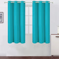 Turquoise/Teal Blackout Curtains/38 x 54 Inch/Set of Two Panels Grommet Living by Lemomo