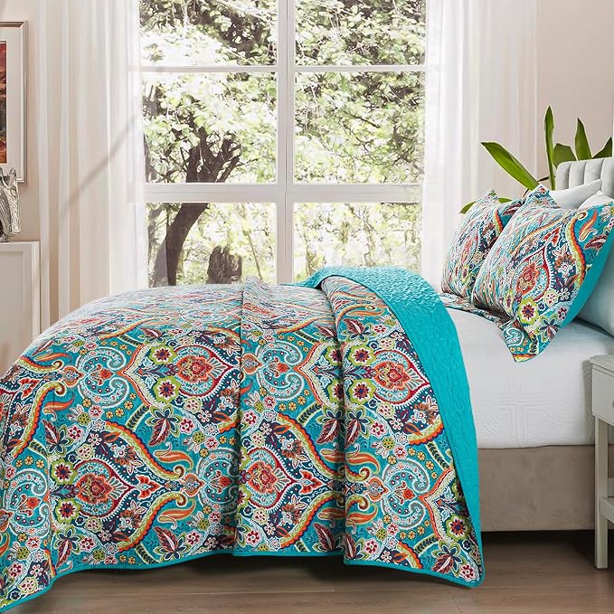 VAPUTAR Cotton Quilt Queen Bedding Set - Image 3