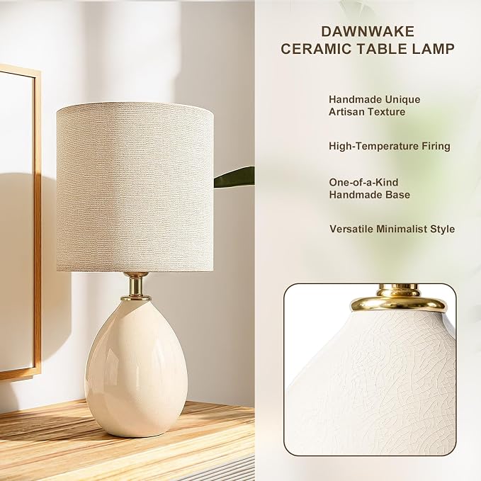 18.5" Table Lamps Set of 2 for Living Room Bedroom, Bedside Lamps for Night - Image 2