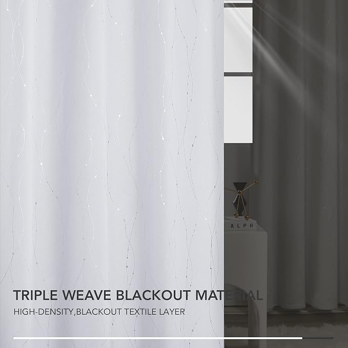 Deconovo Living Room Curtains 45 Inches Long, Thermal Insulated, Room Darkening - Image 6