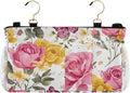 Pink Yellow Roses and Butterflies Bedside Caddy by QwThum