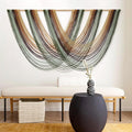Macrame Wall Hanging Large Boho Wall Decor Yarn Wall Art Tapestry 57"W*31"L | by FLBER