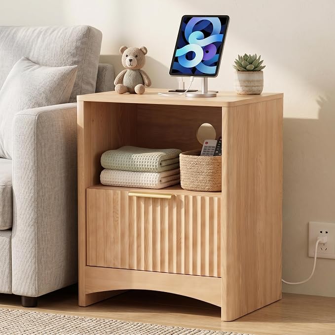 Marsail Wooden Nightstands Set of 2 - Image 7