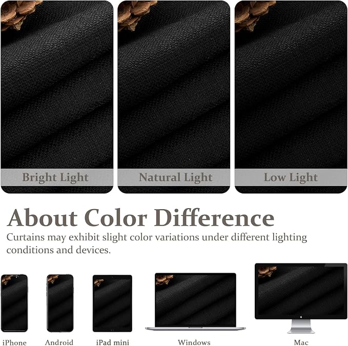 Pleat Linen Blend 100% Blackout Curtains - Image 10