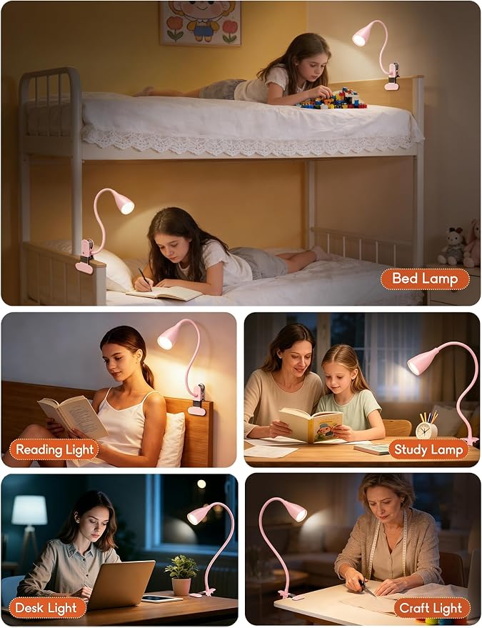 Reading Light for Book in Bed, Clip on Light Reading Lamp - Image 7