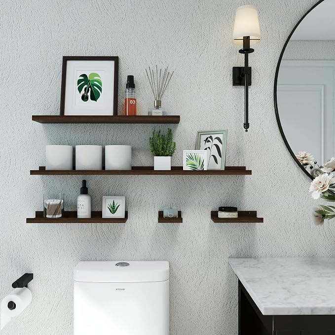 Walnut Floating Shelves for Wall Decor, 36 in Shelf - Image 5