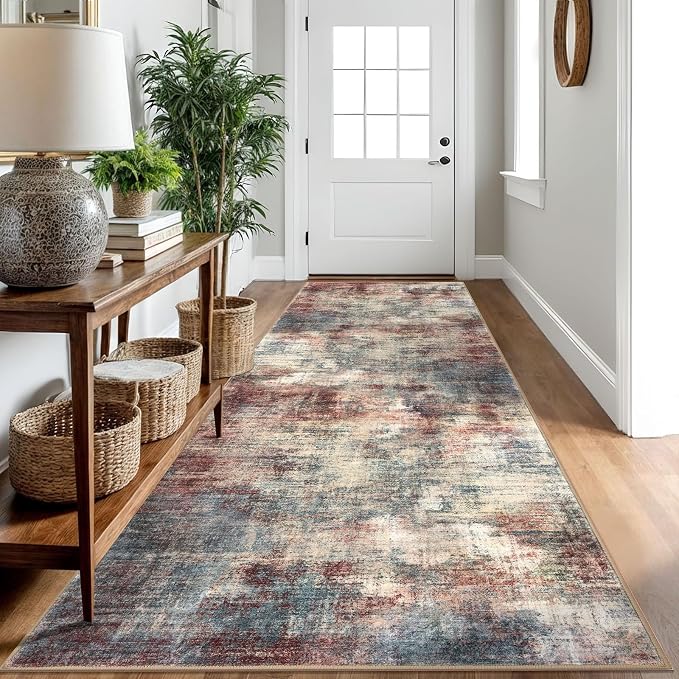 Abstract Runner Rug 3x10 Ft Washable Runners by iOhouze