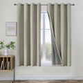 Joydeco Linen Black Out Curtains 63 Inch Long 2 Panels Set by JOYDECO