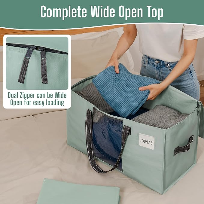 VENO Moving Bags, Wide Open Top, Light Green, 6 Pack | Moving boxes Alternative - Image 2