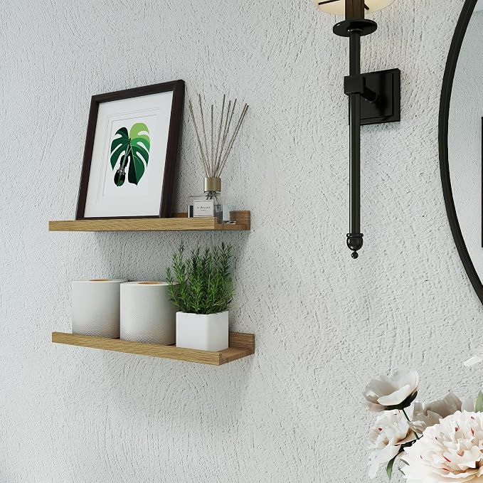 Oak Floating Shelves for Wall Decor, 16 in Shelf - Image 4