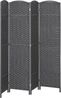 HOMCOM Room Divider 4 Panel Folding Privacy Screen 5.6' Tall Beige | by HOMCOM