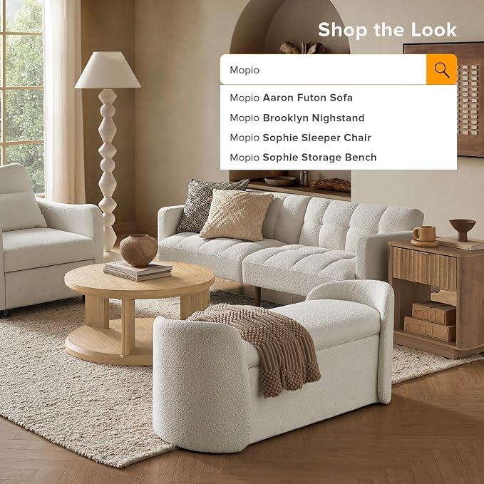 mopio Sophie 51" Ottoman Storage Bench, Entryway and Window Seating, End of Bed - Image 8
