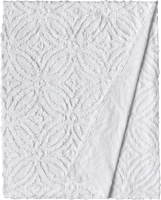 Beatrice Home Fashions Wedding Ring Chenille Bedspread - Image 3