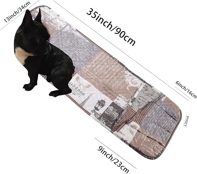 Brilliant Sunshine Latte Grey Toile Couch Armrest Cover, Armrest Organizer & - Image 2