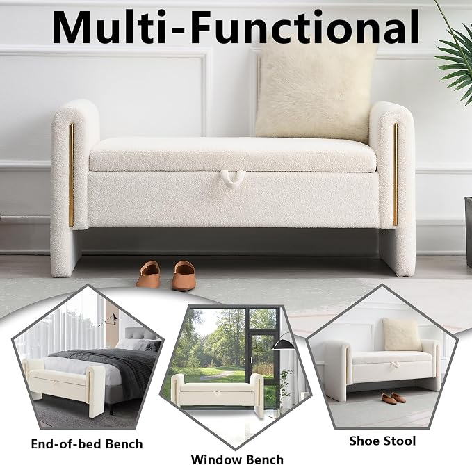 HRVEOCEI Upholstered Storage Bench - Image 7
