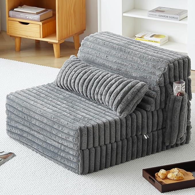 Folding Sofa Bed Convertible Sleeper Chair Mattress by TiitaHome