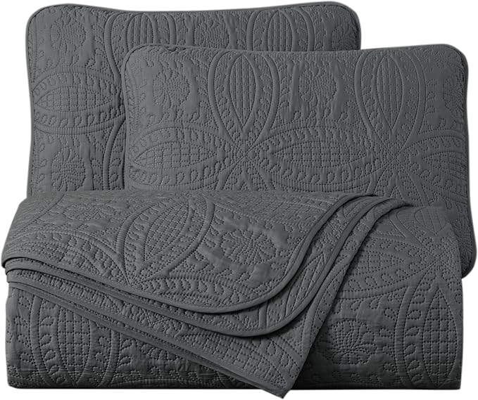 Chezmoi Collection Austin 3-piece Oversized Bedspread Coverlet Set - Image 9
