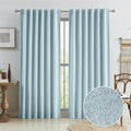 Blackout Linen Curtain Panels, Totally Shaded Draperies 84 Inches Long by KEQIAOSUOCAI