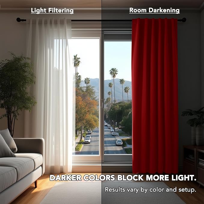 Deconovo Blackout Curtains for Bedroom, Living Room Curtains 84 Inches Long | - Image 7