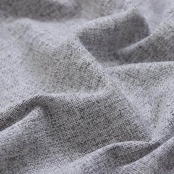 YoungsTex Grey Linen Blackout Curtains - Image 9