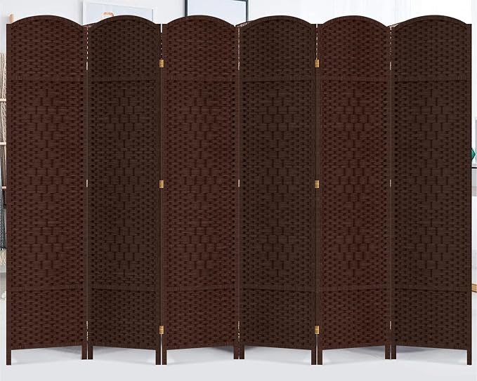 6 Panel Room Divider, 6 FT Wide Folding Screen Room Divider by DURASPACE