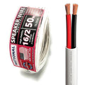 NATIONAL Wire&Cable - 16/2 Audiophile Speaker Wire (50 Feet) 16AWG Gauge - Made in USA - in Wall Audio Speaker Wire Cable/CL Rated/ETL Listed / 2 Conductors - OFC Oxygen-Free Copper, White 50ft