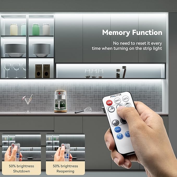 PAUTIX 2-Way RF WiFi Smart Remote Dimmer for Single Color LED Strip Lights,Work with Alexa and Google,14-Key Wireless Remote,DC 12-24V Controller for 3528/2835/5050/COB LED Strip Light(One to Two Way)