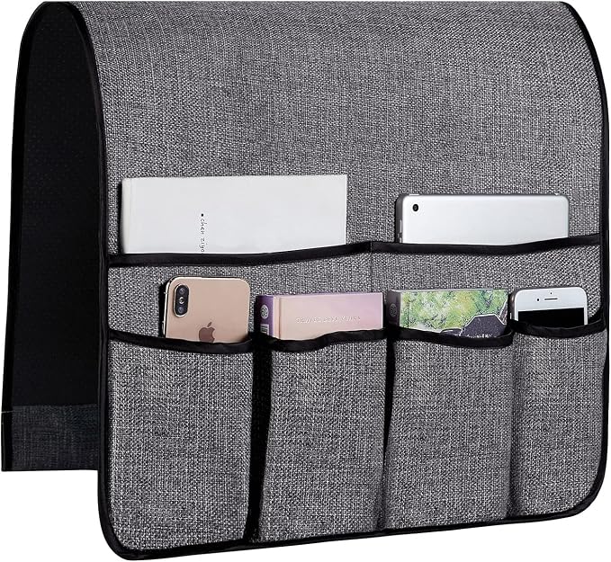 Sofa Armrest Organizer Non-Slip Arm Chair Hanging Caddy Remote Control Holder by FLYILY