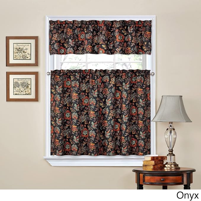 Waverly Navarra Crimson Tier & Valance Set - Image 4