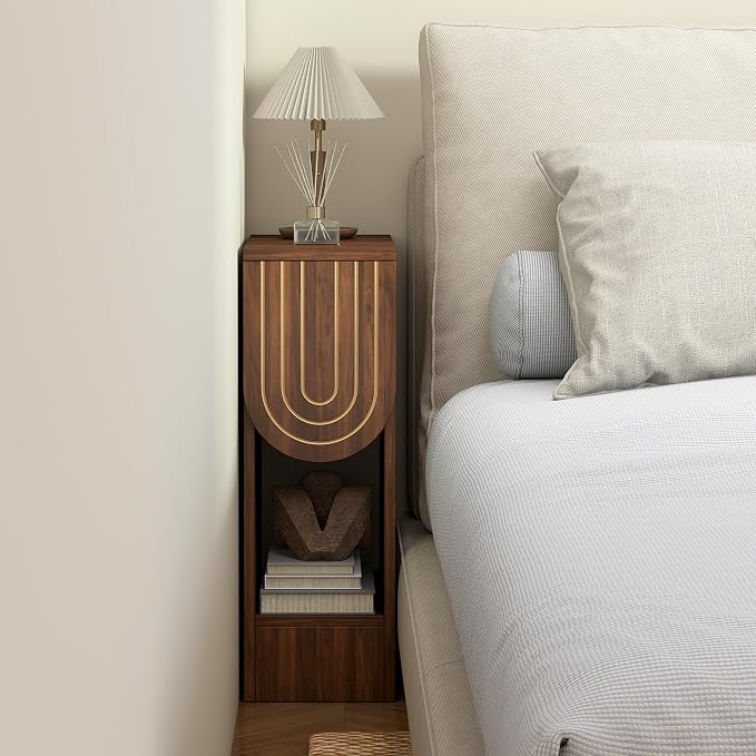 weselon Narrow Nightstand, Mid-Century Modern Bedside Table - Image 4