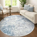 Abstract Round Area Rug 6 Ft Washable Circle Rugs Large Round Rug Non Slip Thin by iOhouze