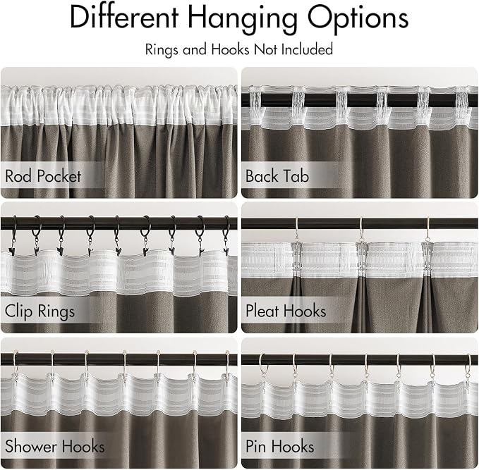 MIULEE Blush Beige Velvet Pinch Pleat Blackout Curtains W52 X L90 Inches | 2 - Image 3